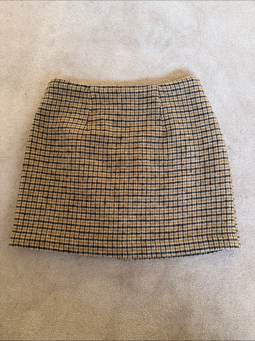 Forever 21 Plaid Mini Skirt in Mustard and Black